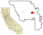 Yolo County California Incorporated and Unincorporated areas Woodland Highlighted